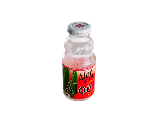 250ml glass bottle pomegranate aloe vera juice drink